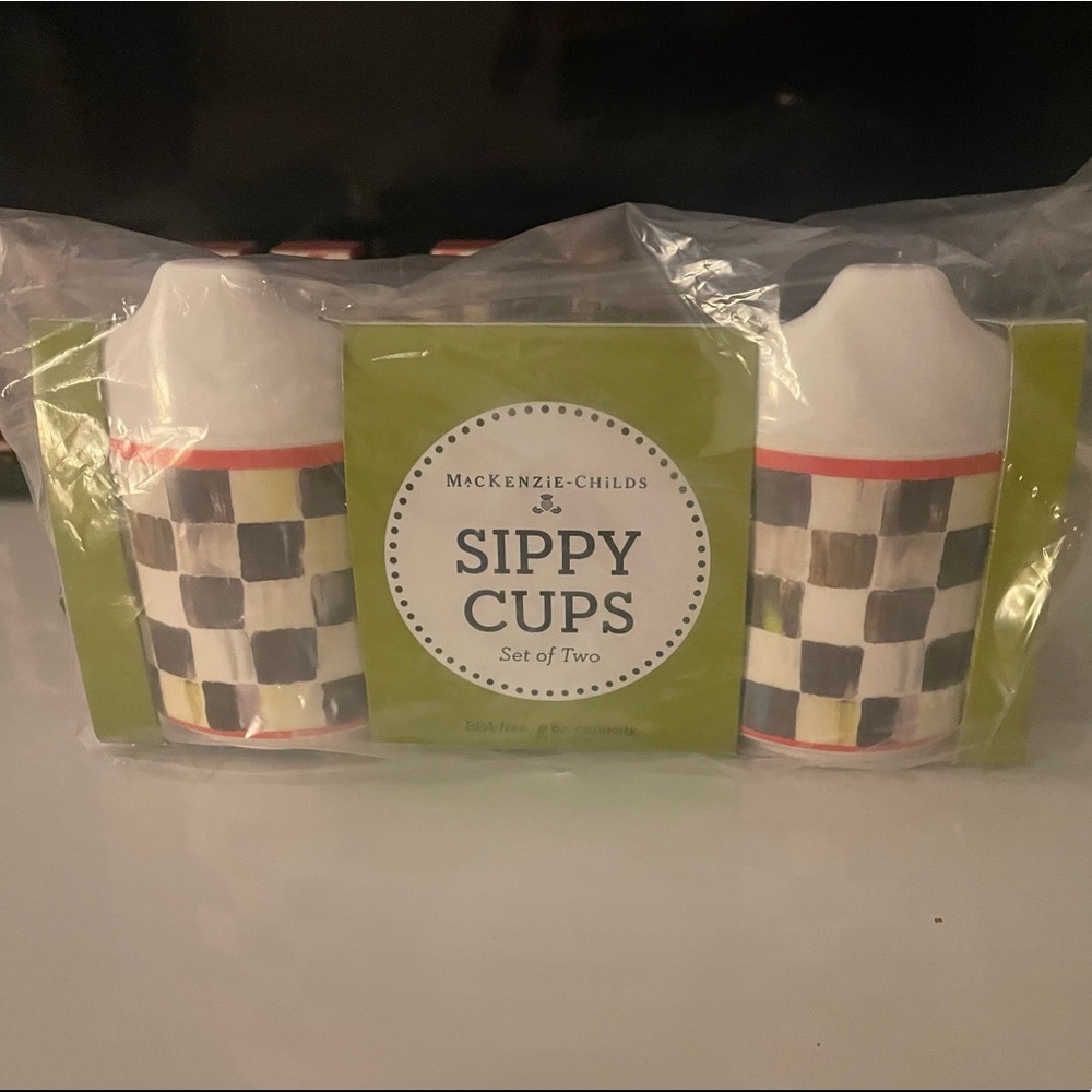 Mackenzie-Childs Sippy Cups - Brand New - Set of Two